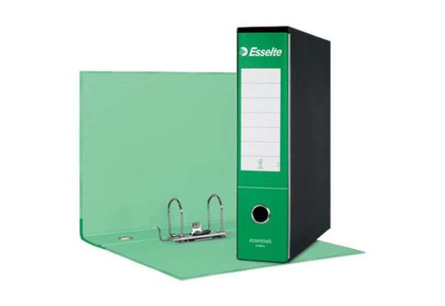 Immagine di Registratore Essentials G75 - dorso 8 cm - protocollo 23x33 cm - verde - Esselte