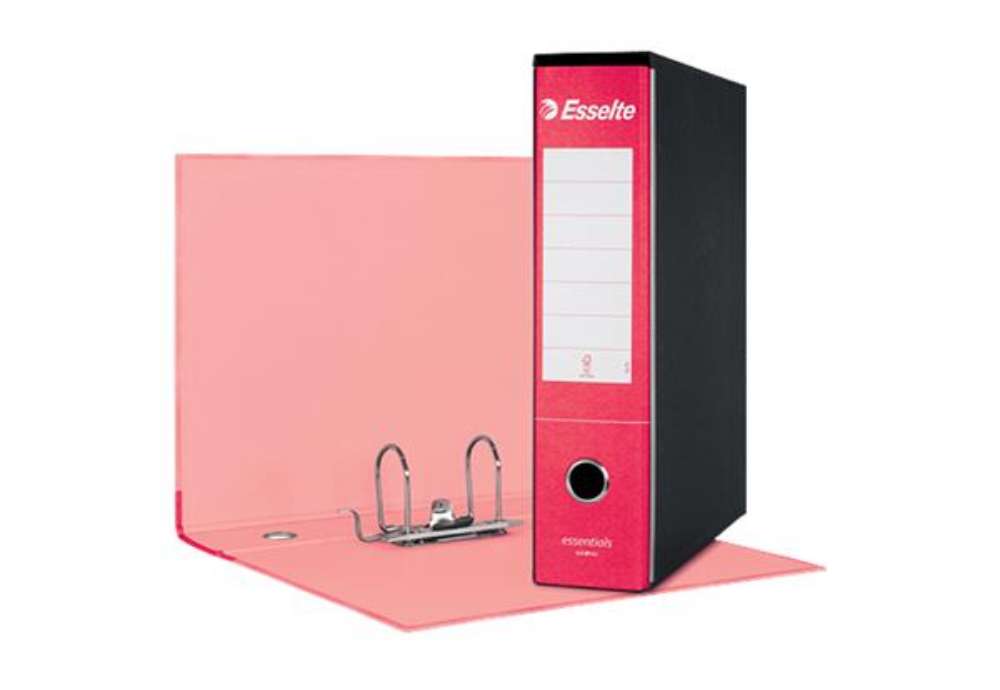Immagine di Registratore Essentials G75 - dorso 8 cm - protocollo 23 x 33 cm - rosso - Esselte