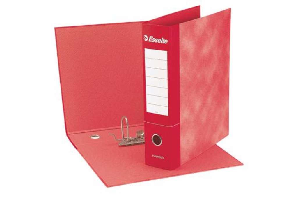 Immagine di Registratore Essentials G73 - dorso 8 cm - commerciale 23 x 30 cm - rosso - Esselte