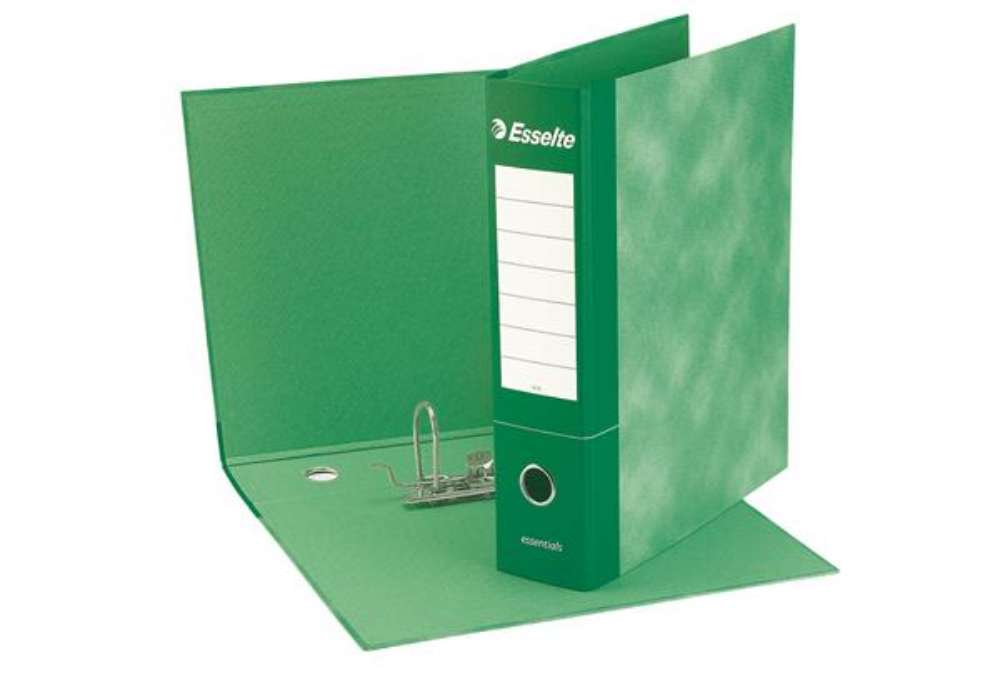 Immagine di Registratore Essentials G73 - dorso 8 cm - commerciale 23 x 30 cm - verde - Esselte
