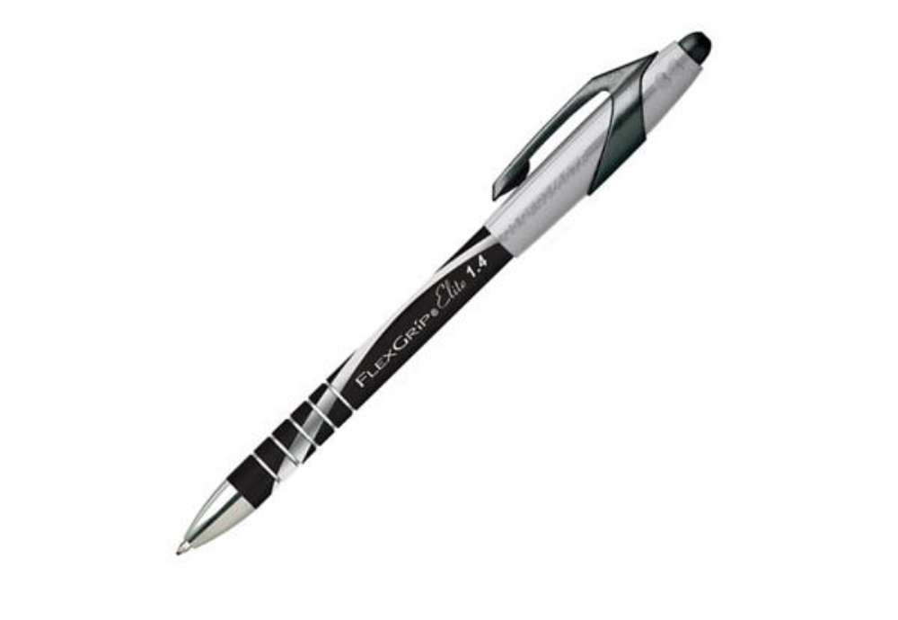 Immagine di Penna a sfera a scatto Flexgrip Elite - punta 1,4mm - nero - Papermate