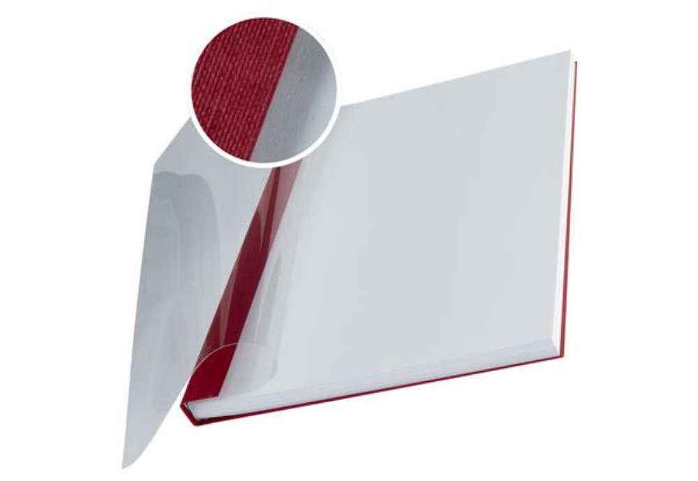 Immagine di Copertine Impressbind - flessibile - 7 mm - bordeaux - Leitz - scatola 10 pezzi