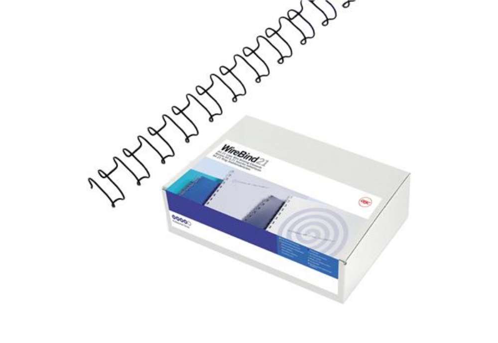 Immagine di Dorsi spirale IbiWire - metallo - 21 anelli - 14 mm - argento - GBC - scatola 100 pezzi