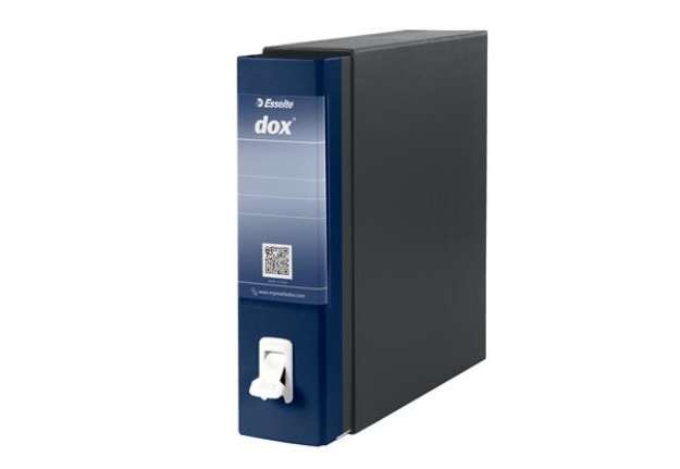 Immagine di Registratore Dox 1 - dorso 8 cm - commerciale 23x29,7 cm - blu - Esselte Dox