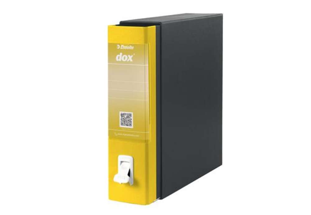 Immagine di Registratore Dox 1 - dorso 8 cm - commerciale 23 x 29,7 cm - giallo - Esselte Dox