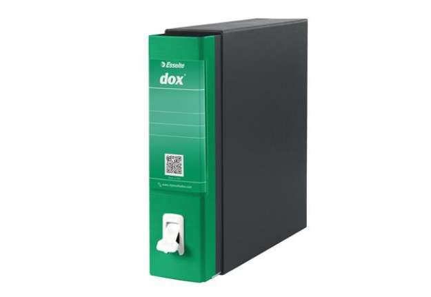 Immagine di Registratore Dox 1 - dorso 8 cm - commerciale 23x29,7 cm - verde - Esselte Dox