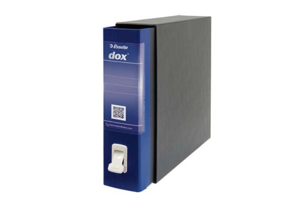 Immagine di Registratore Dox 2 - dorso 8 cm - protocollo 23 x 34 cm - blu - Esselte Dox