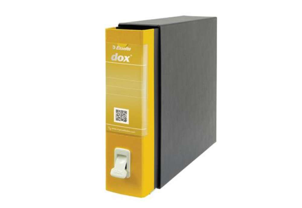 Immagine di Registratore Dox 2 - dorso 8 cm - protocollo 23 x 34 cm - giallo - Esselte Dox
