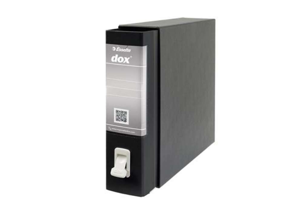 Immagine di Registratore Dox 2 - dorso 8 cm - protocollo 23 x 34 cm - nero - Esselte Dox