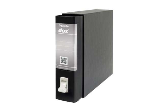 Immagine di Registratore Dox 2 - dorso 8 cm - protocollo 23x34 cm - nero - Esselte Dox