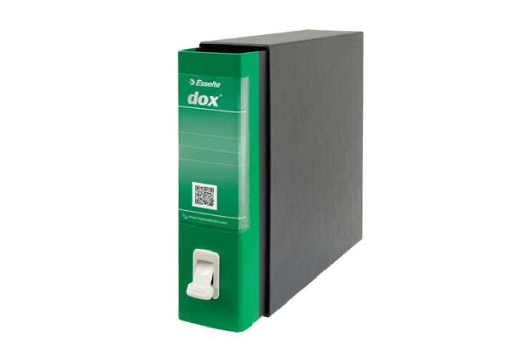 Immagine di Registratore Dox 2 - dorso 8 cm - protocollo 23 x 34 cm - verde - Esselte Dox