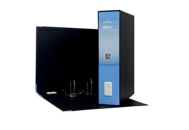 Immagine di Registratore Dox 2 - dorso 8 cm - protocollo 23x34 cm - azzurro - Esselte Dox