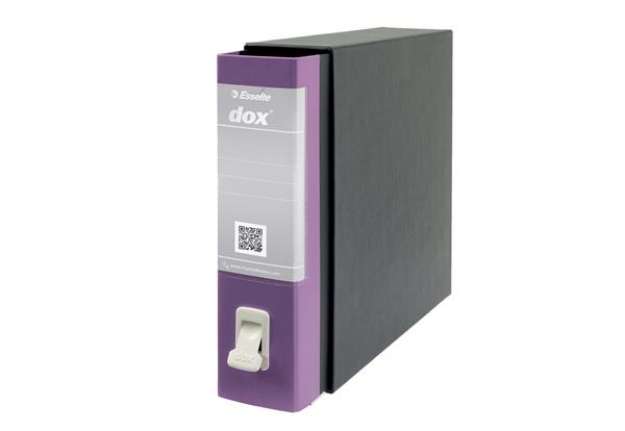 Immagine di Registratore Dox 2 - dorso 8 cm - protocollo 23x34 cm - lilla - Esselte Dox