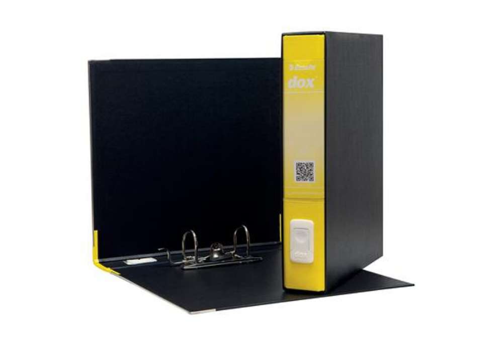 Immagine di Registratore Dox 4 - dorso 5 cm - commerciale 23 x 29,7 cm - giallo - Esselte Dox