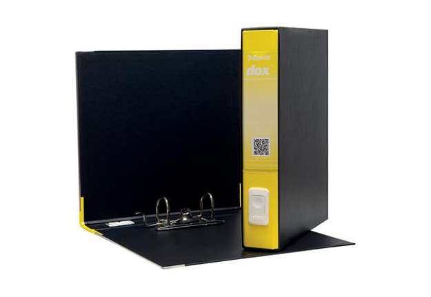 Immagine di Registratore Dox 4  - dorso 5 cm - commerciale 23x29,7 cm - giallo - Esselte Dox