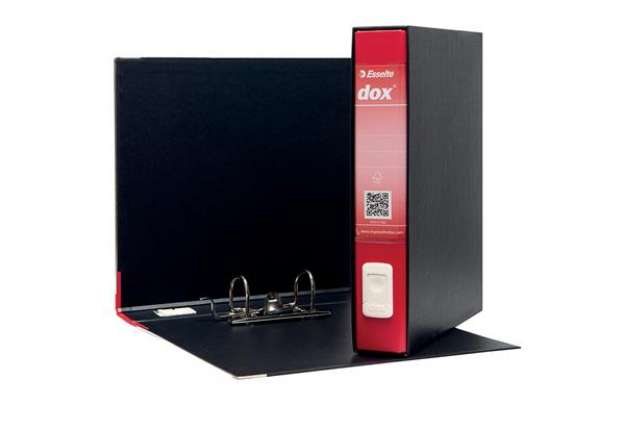 Immagine di Registratore Dox 4  - dorso 5 cm - commerciale 23x29,7 cm - rosso - Esselte Dox