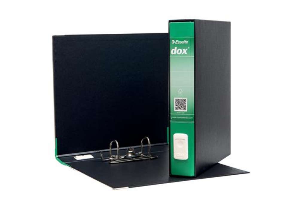 Immagine di Registratore Dox 4 - dorso 5 cm - commerciale 23 x 29,7 cm - verde - Esselte Dox