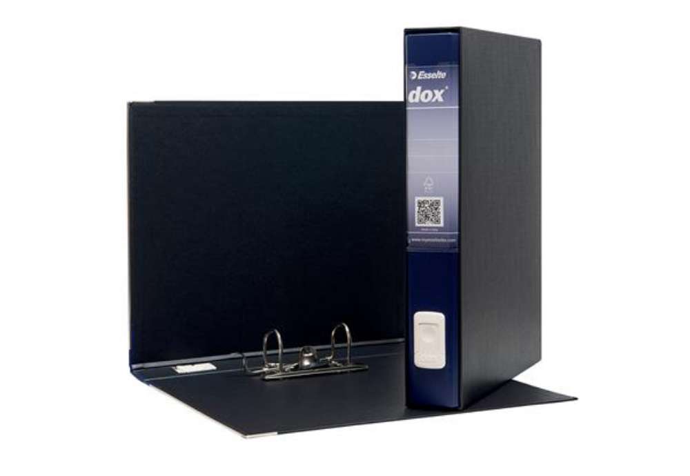 Immagine di Registratore Dox 5 - dorso 5 cm - protocollo 23 x 34 cm - blu - Esselte Dox