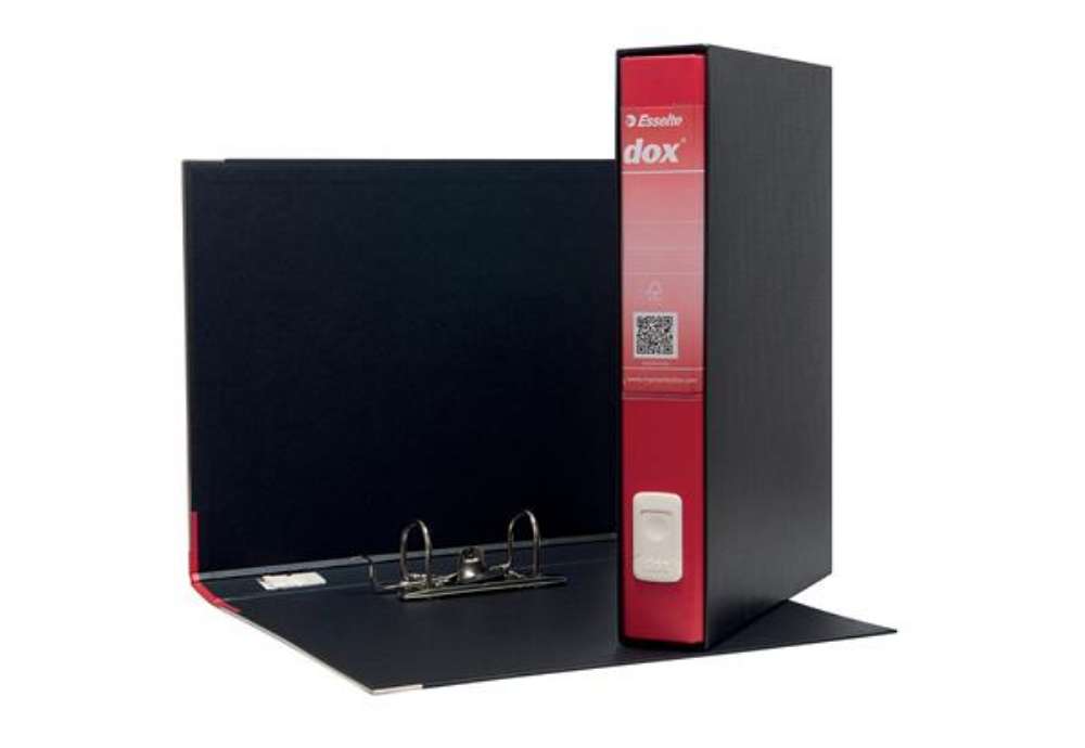 Immagine di Registratore Dox 5 - dorso 5 cm - protocollo 23 x 34 cm - rosso - Esselte Dox