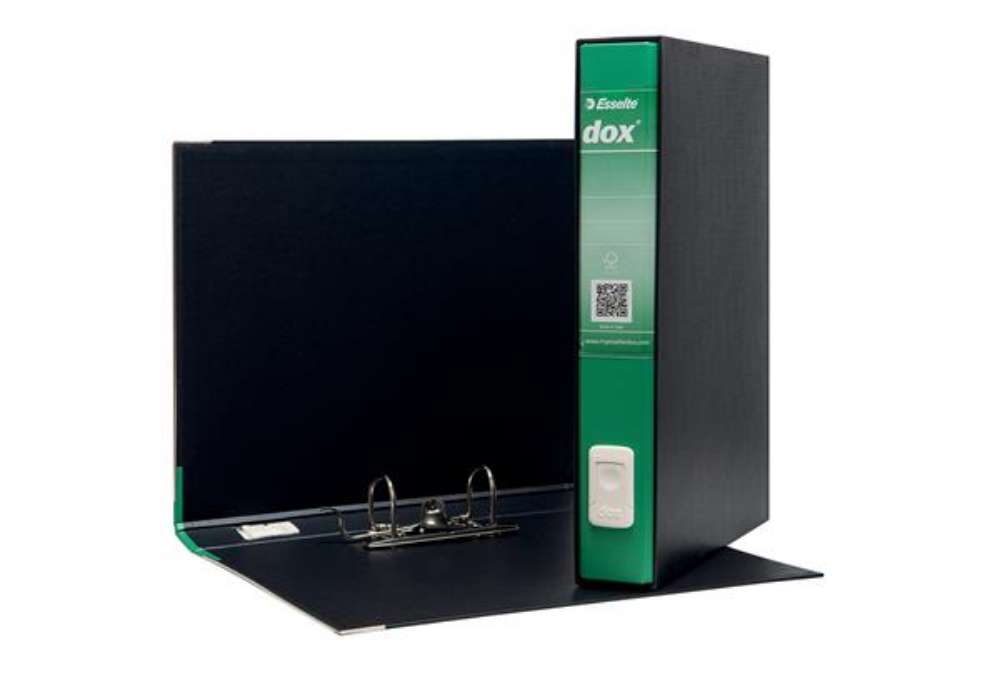 Immagine di Registratore Dox 5 - dorso 5 cm - protocollo 23 x 34 cm - verde - Esselte Dox