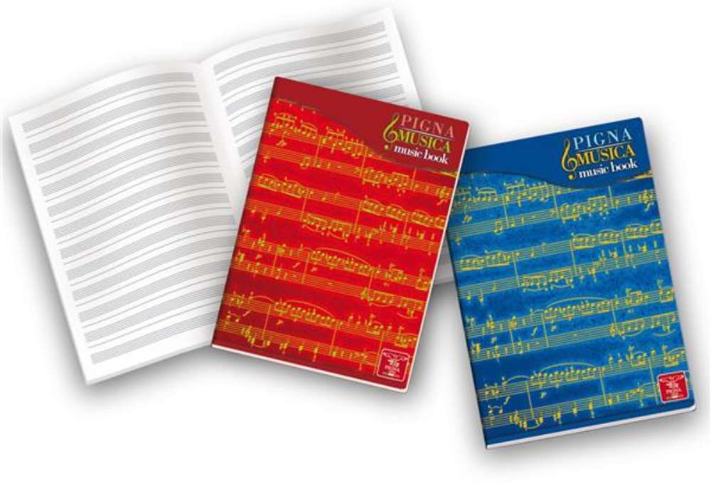 Immagine di Maxiquaderno Musica - 21x29,7cm - 12 pentagrammi - 32 fogli - 100gr - Pigna