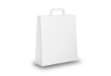Immagine di Shopper - maniglia piattina - 45 x 15 x 50 cm - carta kraft - bianco - Mainetti Bags - conf. 25 pezz