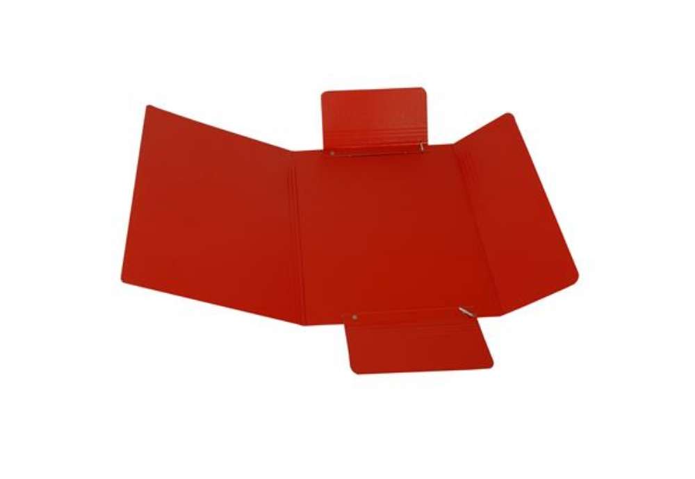 Immagine di Cartella 3 lembi con elastico - A4 - dorso variabile - presspan - rosso - Cartotecnica del Garda
