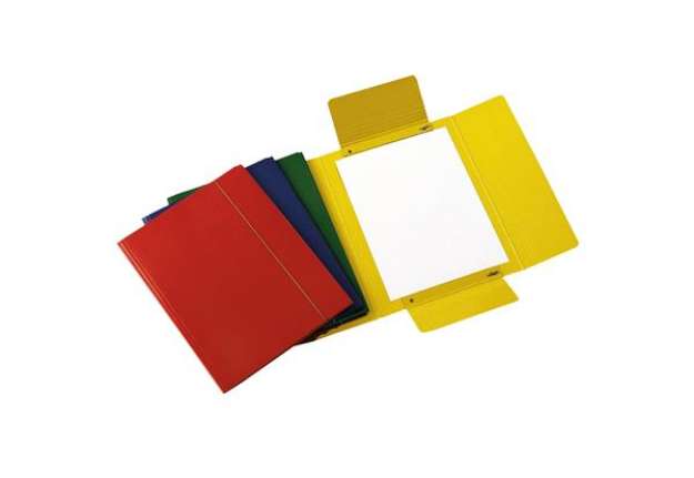Immagine di Cartellina con elastico - presspan - 3 lembi - 700 gr - 25x34 cm - colori assortiti - Cartotecnica d