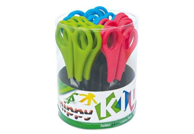 Immagine di Forbice Snippy - centimetrata - punta tonda - 13,5 cm - lama acciaio inox - colori assortiti - Lebez