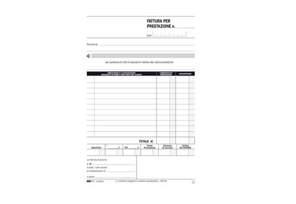 Immagine di Blocco fatture professionisti - 50/50 fogli autoricalcanti - 23 x 15cm - Edipro