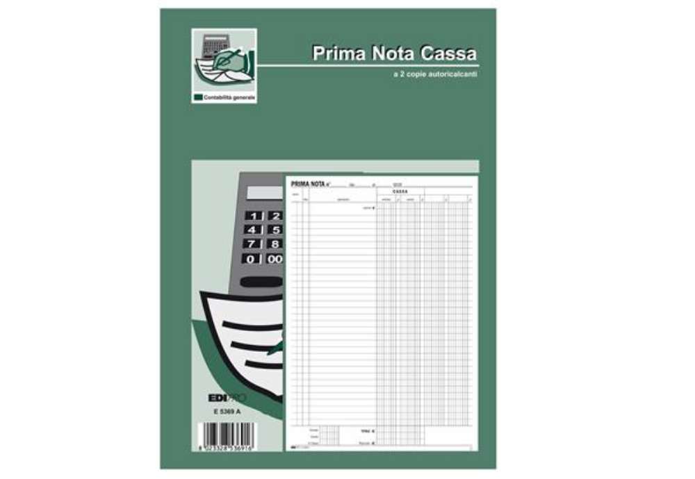 Immagine di Blocco prima nota cassa - 50/50 fogli autoricalcanti - 31 x 21cm - Edipro