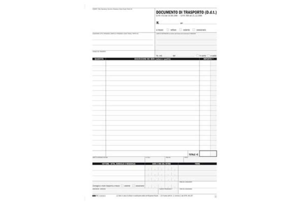 Immagine di Blocco DDT - 25 fogli 4 copie autoricalcanti - 29,7 x 21cm - Edipro