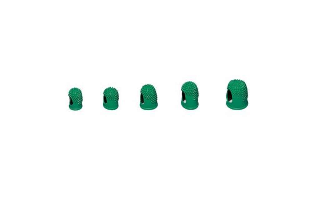 Immagine di Ditali Läufer - diametro 1,7 cm - caucciù - verde - Lebez - conf. 10 pezzi