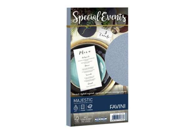 Immagine di Busta Special Events metal - argento - 110 x 220mm - 120gr - Favini - conf. 10 buste
