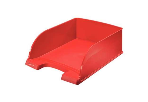 Immagine di Vaschetta portacorrispondenza Leitz Plus Jumbo - 25,5 x 10,3 x 36 cm - rosso - Leitz