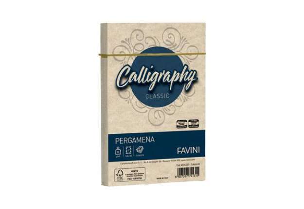 Immagine di Busta Calligraphy Pergamena - 120 x 180 mm - 90 gr - sabbia 02 - Favini - conf. 25 pezzi
