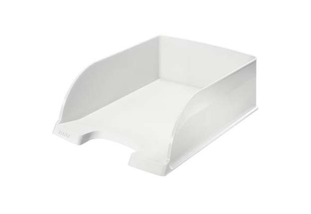 Immagine di Vaschetta portacorrispondenza Leitz Plus Jumbo - 25,5 x 10,3 x 36 cm - bianco - Leitz