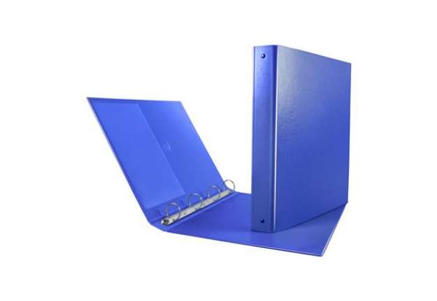 Immagine di Raccoglitore Nettuno - 4 anelli tondi 30 mm - dorso 3,5 cm - 22x30 cm - blu - Sei Rota