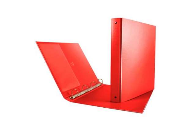 Immagine di Raccoglitore Nettuno - 4 anelli tondi 30 mm - dorso 3,5 cm - 22x30 cm - rosso - Sei Rota