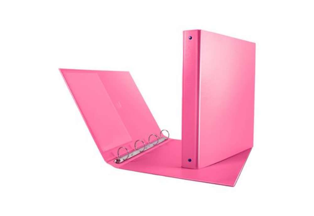 Immagine di Raccoglitore Nettuno - 22 x 30 cm - 4 anelli a R 30 mm - dorso 3,5 cm - rosa - Sei Rota