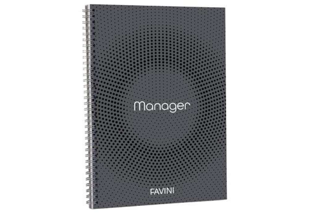 Immagine di Blocco Spiral Manager 4 fori - microperforato - 23 x 29,7cm - 10mm - 80gr - 90 fogli - Favini