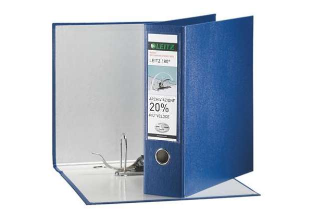 Immagine di Registratore Leitz 180° G65 - dorso 8 cm - protocollo 23x33 cm - blu - Leitz