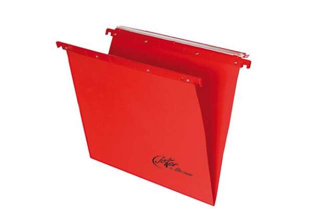 Immagine di Cartella sospesa Joker - cassetto - interasse 33 cm - fondo V - 31,3 x 25 cm - rosso - Bertesi