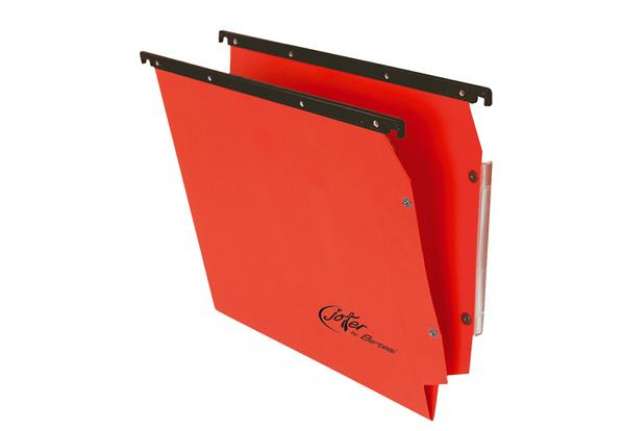 Immagine di Cartella sospesa Joker - armadio - interasse 33 cm - fondo V - 33 x 28 cm - rosso - Bertesi