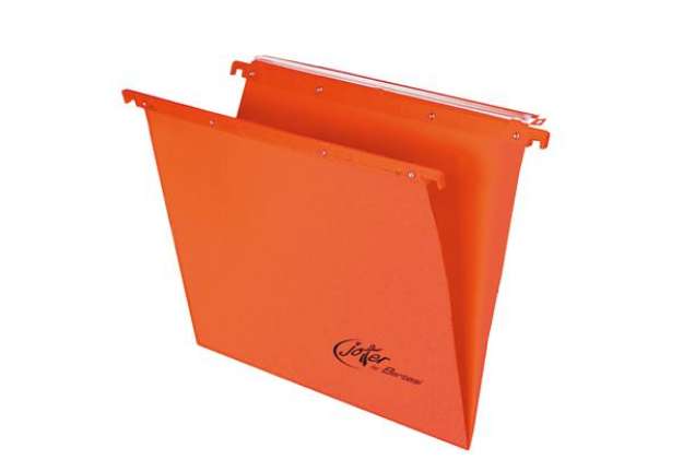 Immagine di Cartella sospesa Joker - cassetto - interasse 33 cm - fondo V - 31,3 x 25 cm - arancio - Bertesi