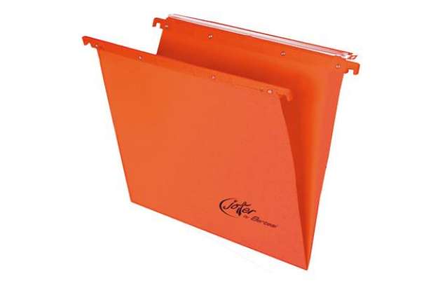 Immagine di Cartella sospesa Joker - cassetto - interasse 39 cm - fondo V - 37 x 25 cm - arancio - Bertesi