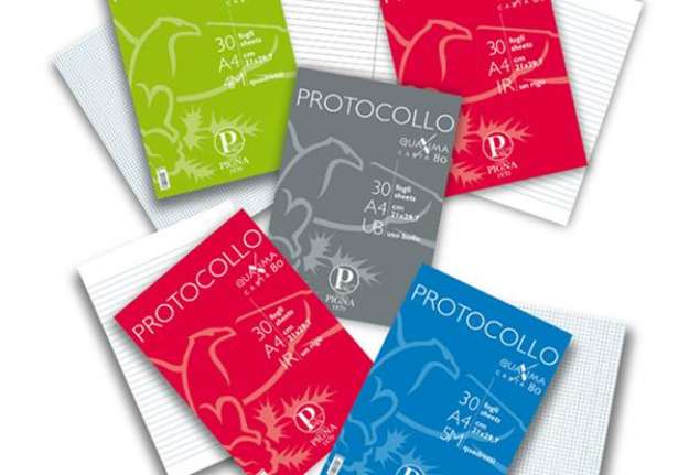 Immagine di Fogli protocollo Quaxima - A4 - 1 rigo - 80 gr - Pigna - conf. 200 pezzi