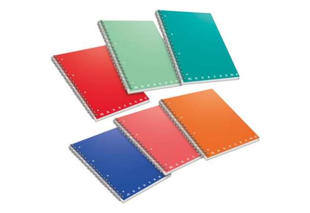 Immagine di Maxiquaderno Monocromo - A4 - 1 rigo - 70 fogli - 80gr - 4 fori - microperforato - spiralato - Pigna