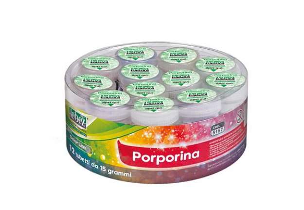 Immagine di Porporina glitter - 15gr - colori assortiti - Lebez - conf. 12 tubi