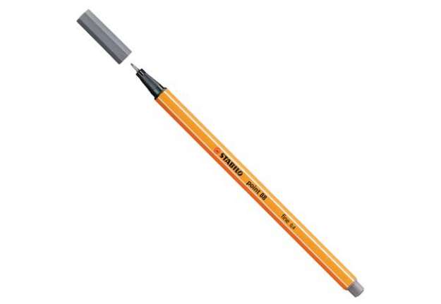 Immagine di Fineliner Point 88 - tratto 0,4 mm - grigio scuro 96 - Stabilo